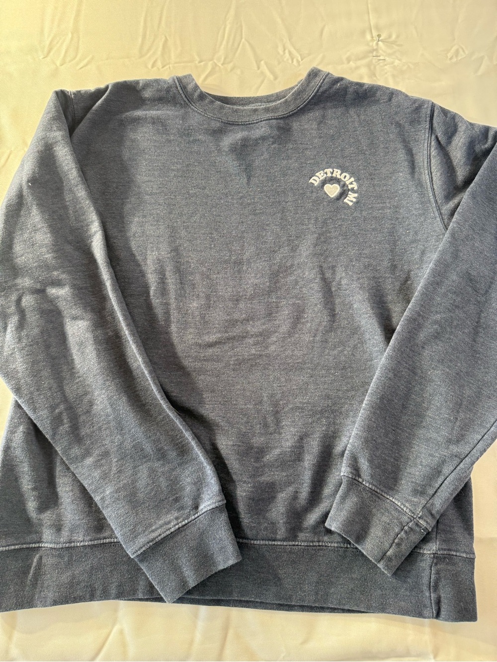 Kiloh & Co Medium Detroit Heart Crewneck Sweatshirt - Blue